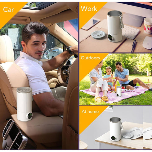 LICAEVEY 55 Portable Milk Warmer with Build in Mixer,USB Charging Fast Heat Up to Travel Baby Milk Warmer for All