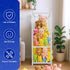 Stuffed Animal Storage,Wooden Stuffed Animal Holder with Elastic Band,Plushies Organizer for Bedroom Living Room