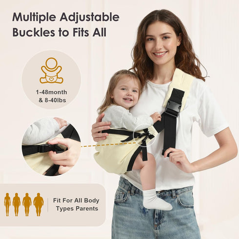 8-40 lbs, MISSWISDOM Toddler Sling Carrier, Adjustable Baby Carrier Sling Lightweight Toddler Carrier Baby Sling