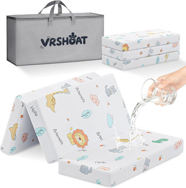 Trifold Pack and Play Mattress 38"x26" Pack N Play Mattresses for Baby