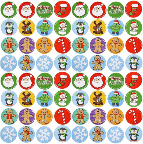 500 PC Holiday Stickers, ROLL ASST