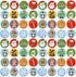 500 PC Holiday Stickers, ROLL ASST