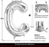 Lovoir 40 Inch Large Silver Letter C Balloons - Jumbo Mylar Foil Helium Balloon for Birthday Party Celebration