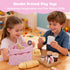 Playset 23pcs Sets SIMPLIPLAY Wooden Bakery Food Toys, Wooden Pretend Play Food for Kids, Play Kitchen Accessories