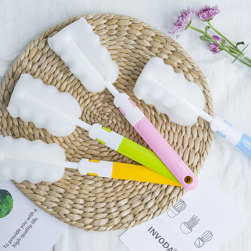 INVODA Cleaning Brush Set, 8PCS, Portable Bottle & Nipple Brushes, BPA Free, Ideal for Baby Bottles