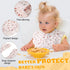 10 Mepase Pcs Large Muslin Baby Girl Bibs Drool Teething Bibs Lap Shoulder for Boy Girls Teething(Elegant Colors)