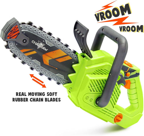 3+, 14.50 4.00 8.00" JAROFUREL Lanard Tuff Tools: Clean Cut Chainsaw - Kids Sounds & Action Toy, Realistic Action Yard