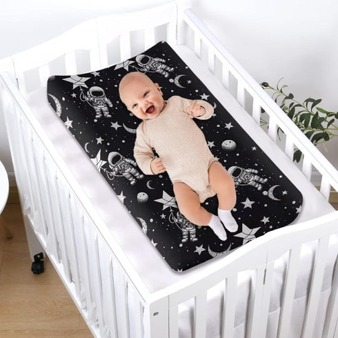 Astronaut Soft Diaper Changing Cover for Boys Girls, Breathable Changing Table Cover Fit 32"x16" Contoured Pad