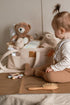 Cream Vegan Leather Diaper Caddy Organizer - Portable Baby Storage