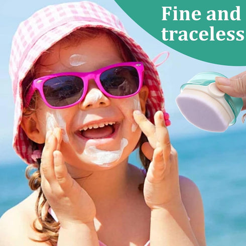 Blablablalu 2pcs Set Sunscreen Applicator for Kids Sunscreen Lotion Applicator with Protective Cap Fast Brush Liquid
