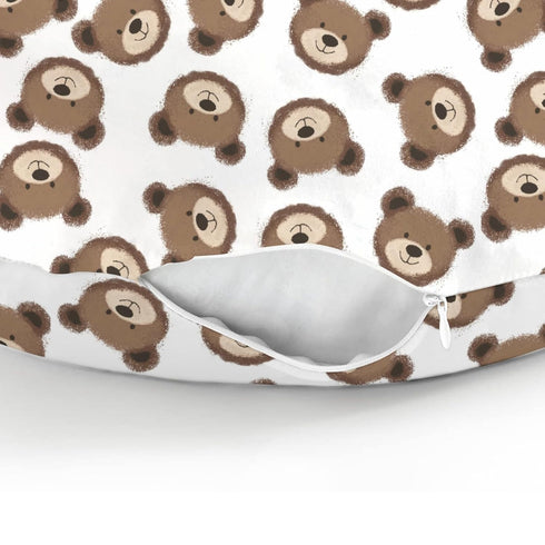 Neutral Boho Bears Baby Nursing Pillow Covers for Boy Girl Cute Brown Bear Nursing Pillow Slipcovers for Breastfeeding