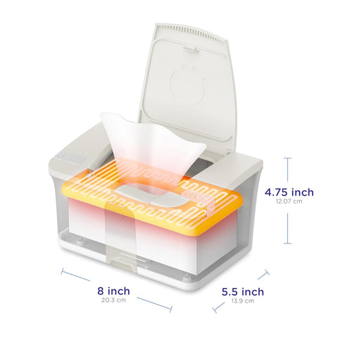 Packs, Ubbi Baby Wipes Warmer and Dispenser with Nightlight, Top-Heating System, Moisture Lock Lid, Fits Standard Wipe
