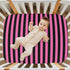 Pigsaly 27x39 Inch Crib Sheets Hot Pink Black Stripe Baby Sheet for Standard Crib Mattress Boys Girls Toddler Bed