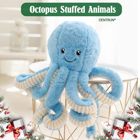 DENTRUN Octopus Stuffed Animals, Giant Plush Doll Play Toys for Kids, Birthday Xmas Halloween Present, 5 Colors