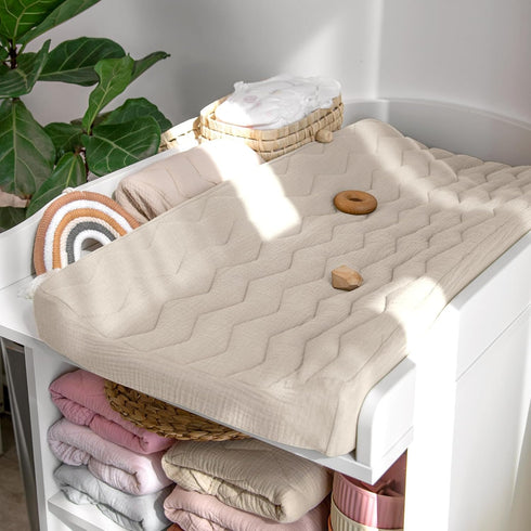 Cotton Quilted Changing Pad Cover for Babies