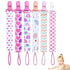 6 Pcs Baby Dummy Strap Clip Pacifier Holder Soother Chains Clips Fit All Soothers, Teething Toys for Boys and Girls