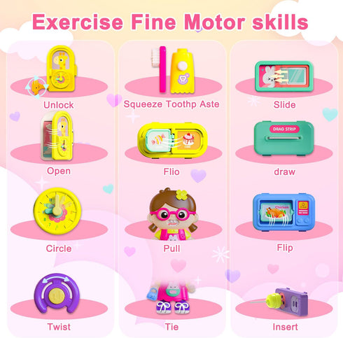 VOILBTOY 1-2 1-3 12 18 1+Year Busy Board for Year Old Girl Gift,Musical Toys for Toddlers Year,Educational Fine Motor