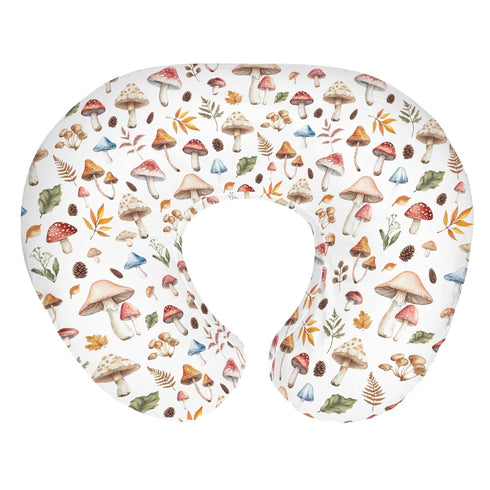 Watercolor Mushrooms Baby Nursing Pillow Covers for Boy Girl Mushrooms Leaves Nursing