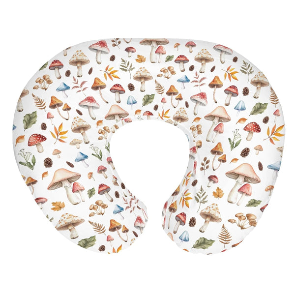 Watercolor Mushrooms Baby Nursing Pillow Covers for Boy Girl Mushrooms Leaves Nursing