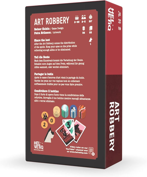 Art Robbery Card Game - Strategic Heists and Cunning Thieves Family Game for Kids and Adults