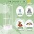 Stuffed Animal Storage, Metal Stuff Animals Zoo Holder with Fabric Drawer and Wheels Tall Vertical Plushies Toy