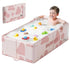 Wanchouse Collapsible Baby Bathtub for Newborn to Toddler, Foldable Toddler Bathtub with Drain
