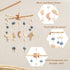 Set Baby Mobile for Crib | Baby Crib Nursery Mobile Star Moon for Baby Boys and Girls | Boho Nursery Decor | Baby