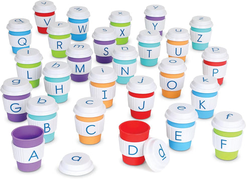 Learning Resources Alphabet Coffee Cups - ABC Toys, Phonics Practice, Reading Readiness, Language Development, Letter