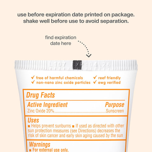 30 3 oz Thinkbaby SPF Mineral Baby Sunscreen, Clear Zinc Oxide, fl Natural, Water Resistant, Kids & Toddler Sun