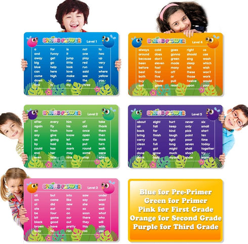 SpringFlower Sight Word Game, Educational Toy for Kids Age 3-6, 120 Pieces for Visual and Auditory Learning