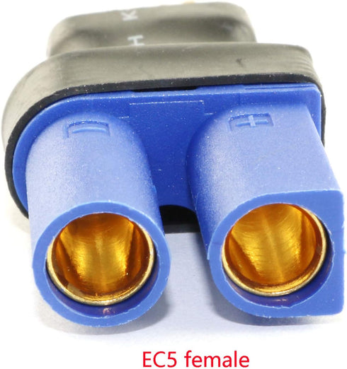 DGZZI 2pcs T Plug Deans Style Wireless Connector, Male T-Plug to Female EC5 Style Adapter for RC Lipo Battery