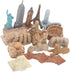 FOSA Miniature Ancient Buildings Toys, 17PCS Mini Around The World City Miniatures for Diorama Projects