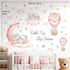 (SG-2203) DECOWALL Dream Big Little One Wall Decals Elephant Moon and Stars Nursery Wall Stickers, Peel and Stick