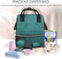 HEBSDFG Backpack Sports Ski Prints Changing Bag Baby Diaper Bags for Mom Dad, Waterproof Nappy Rucksack Multifunctional