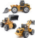 Fistone 9 Channel RC Front Loader, 4WD Alloy Shovel Loader Tractor, 2.4Ghz RC Bulldozer Toy with Lights for Kids 8-12