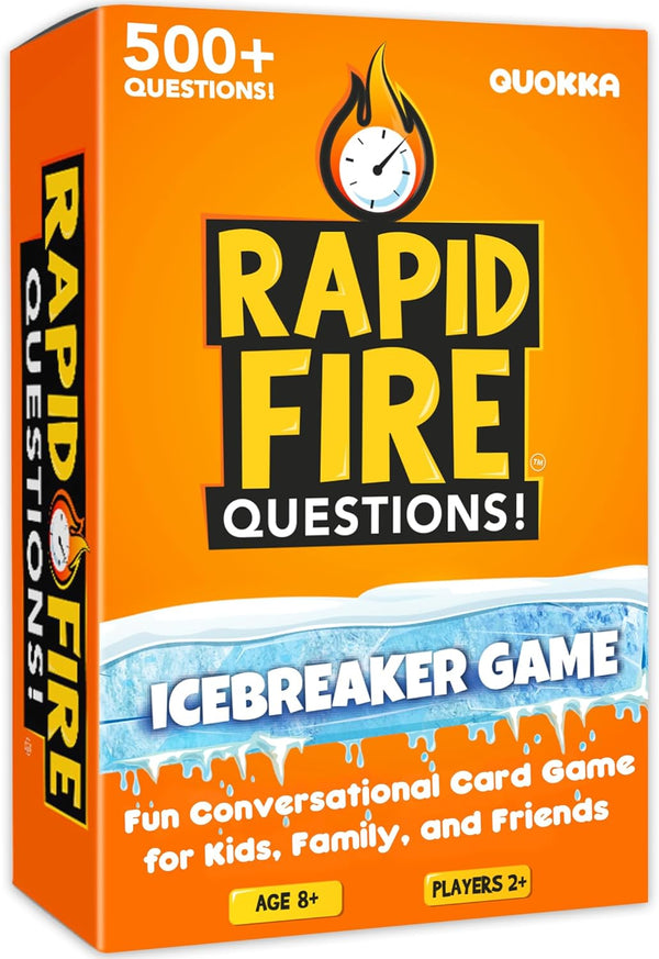 QUOKKA Family Conversation Cards - Icebreaking Topics Board Game for Kids 8-10, 500 Fun Questions for Family Game Night