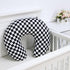 Set Checkered Nursing Pillow Cover & Crib Sheets for Boys and Girls - Black