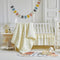 3 Pieces Crib Bedding Set Tufted Dots Jacquard Baby Comforter with Fitted