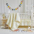 3 Pieces Crib Bedding Set Tufted Dots Jacquard Baby Comforter with Fitted