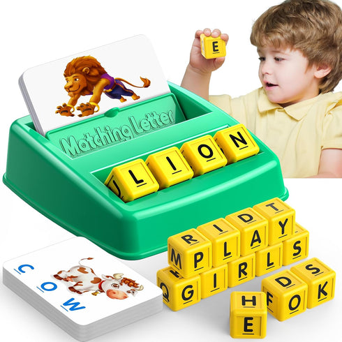Educational Toys for Kids Ages 3-8, Spelling Games, Matching Letter Games for 4-8 Year Olds, Learning Games for