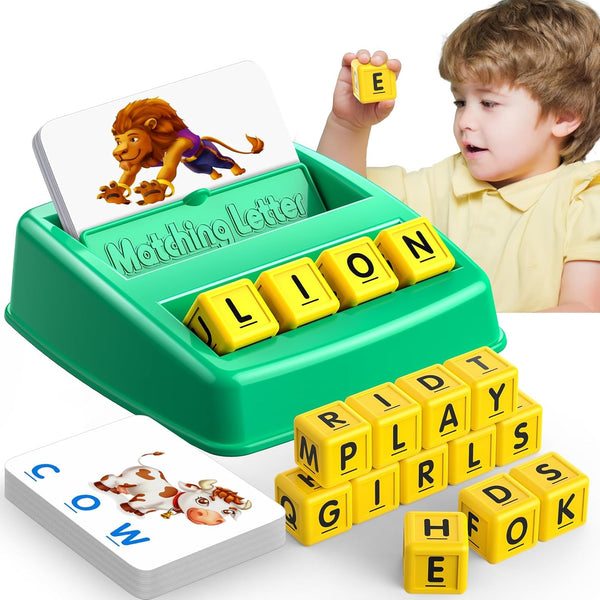 Educational Toys for Kids Ages 3-8, Spelling Games, Matching Letter Games for 4-8 Year Olds, Learning Games for