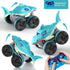 MaxTronic Amphibious Remote Control Car, 2.4 GHz 4WD 1:14 Scale Waterproof Monster Truck, RC Boat Shark Toys 3-12 Years
