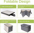 26.8"x13.8"x16"(Grey) YOLOXO Large Kids Toy Box Chest Storage organizer with Double Flip-Top Lid - Collapsible Sturdy