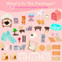 43Pcs Cat Figures Playset, Interactive Pretend Play Kit, Realistic Cats Care Center for Girls Boys Age 3 4 5 6+,