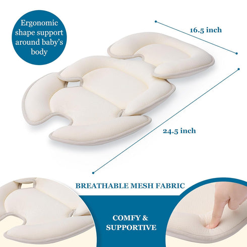Innokids Head and Body Support Pillow Infant Car Seat Insert for Newborn to Toddler Stroller Cushion for Baby Shower