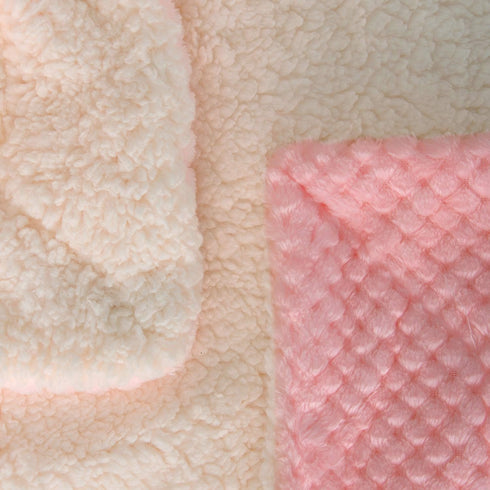 Fuzzy Dog or Cat Blanket, Warm Plush Fleece Receiving Blanket for Pet Bed, Couch, Travel (32" x 40", DW-Baby Pink)