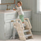 XQIAO Foldable Step Stool for Bathroom Sink - Adjustable Toilet Trainer & Anti-Tip