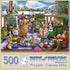 Bits and Pieces - 500 Piece Jigsaw Puzzle for Adults 18" x 24" - Porch Pets Fun - 500 pc Winter Dog Cat Yarn Jigsaw by Artist Mary Thompson