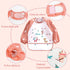 YINGJEE 3 6-36 Waterproof Baby Bibs, Pieces Bib with Sleeves EVA Long Sleeve Bib Boys Girls Months, Waterproof Baby