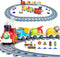 Sotodik Electric Train Set for Toddlers,Train Toys with Lights,Realistic Music Sound, Steam Spray,Traffic